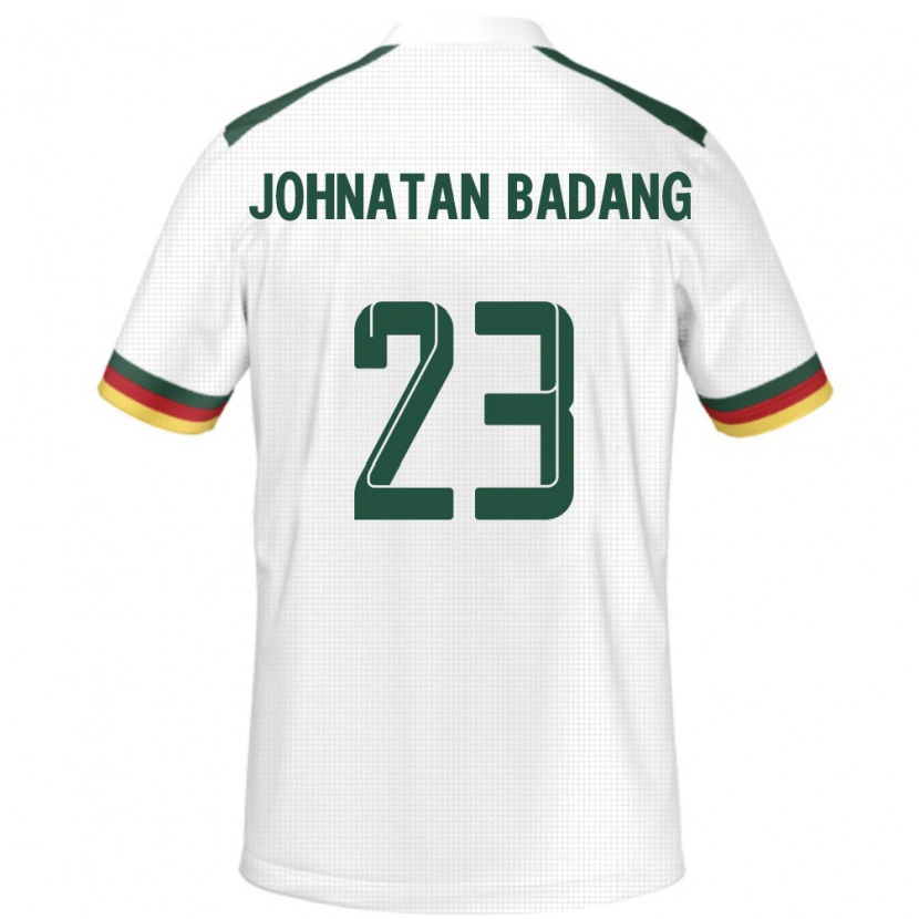 Danxen Mænd Cameroun Cédric Johnatan Badang #23 Hvid Udebane Spillertrøjer 24-26 Trøje T-Shirt