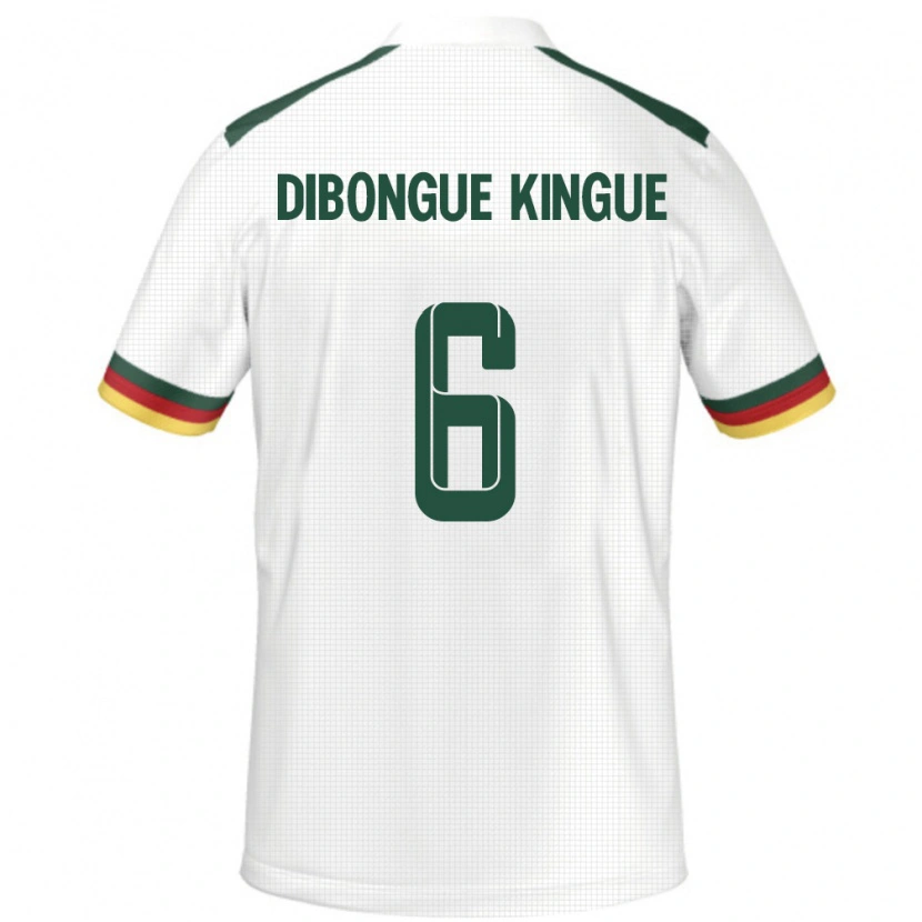 Danxen Mænd Cameroun Gael Dibongue Kingue #6 Hvid Udebane Spillertrøjer 24-26 Trøje T-Shirt