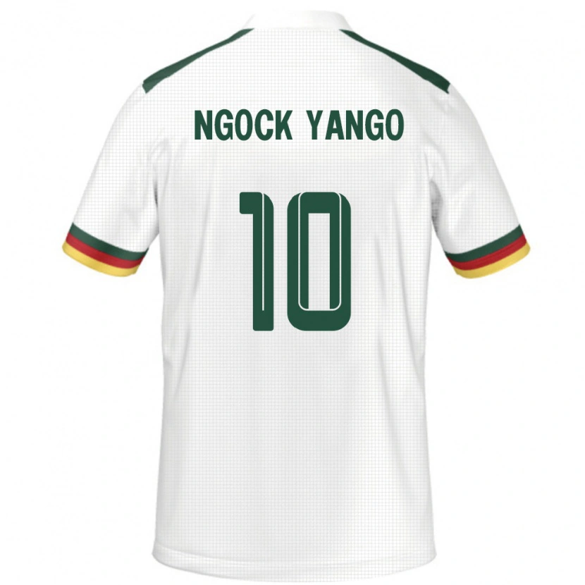 Danxen Mænd Cameroun Grace Ngock Yango #10 Hvid Udebane Spillertrøjer 24-26 Trøje T-Shirt