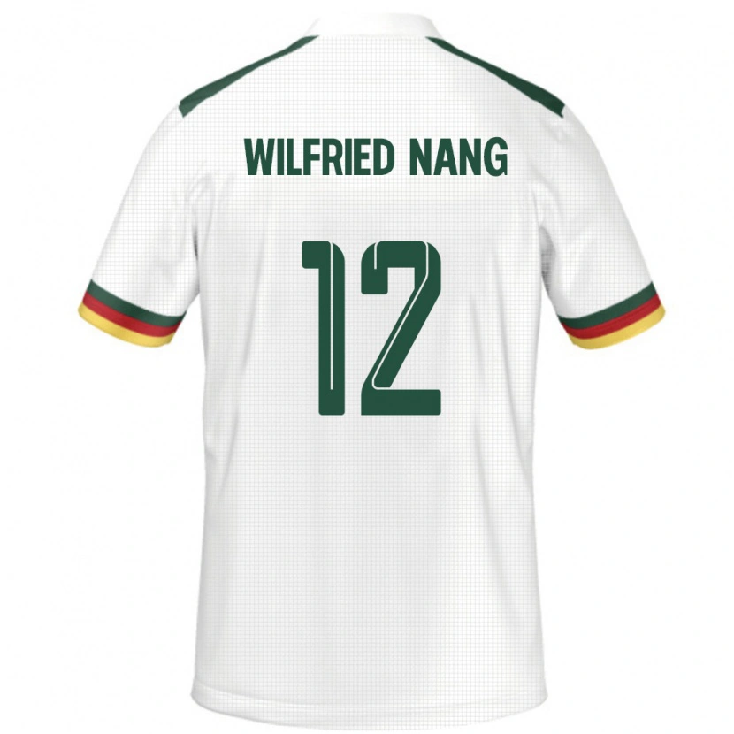 Danxen Mænd Cameroun Toni Wilfried Nang #12 Hvid Udebane Spillertrøjer 24-26 Trøje T-Shirt