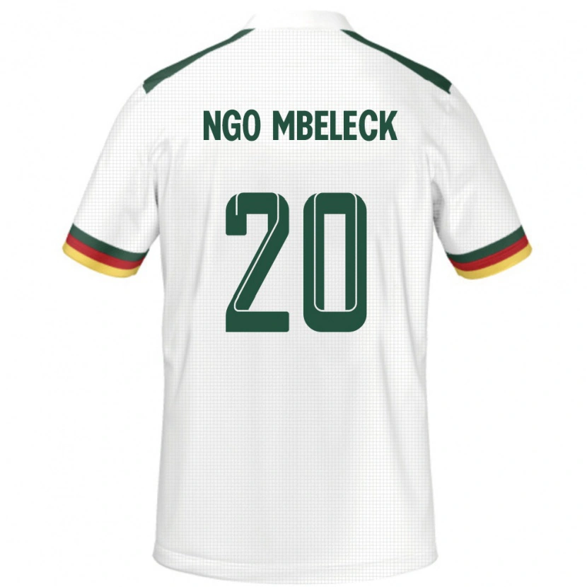 Danxen Mænd Cameroun Genevieve Ngo Mbeleck #20 Hvid Udebane Spillertrøjer 24-26 Trøje T-Shirt