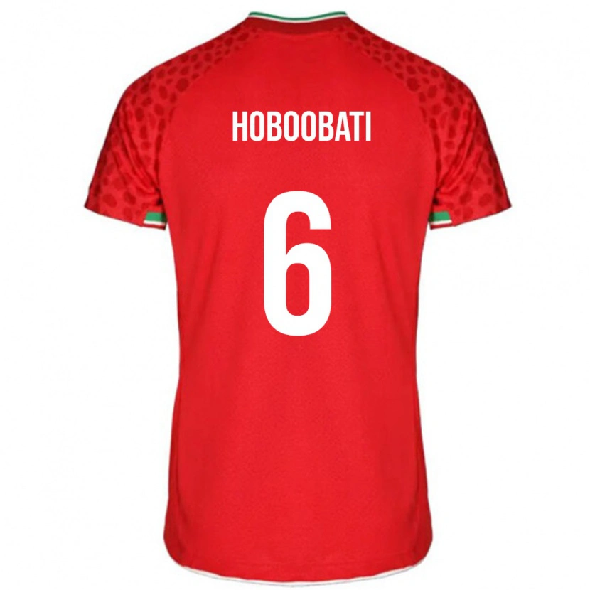 Danxen Mænd Iran Samir Hoboobati #6 Rød Udebane Spillertrøjer 24-26 Trøje T-Shirt