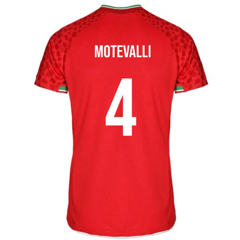 Danxen Mænd Iran Melika Motevalli #4 Rød Udebane Spillertrøjer 24-26 Trøje T-Shirt