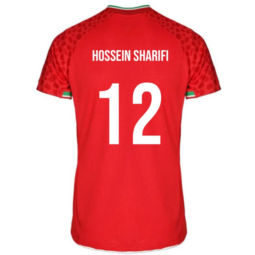 Danxen Mænd Iran Mohammad Hossein Sharifi #12 Rød Udebane Spillertrøjer 24-26 Trøje T-Shirt