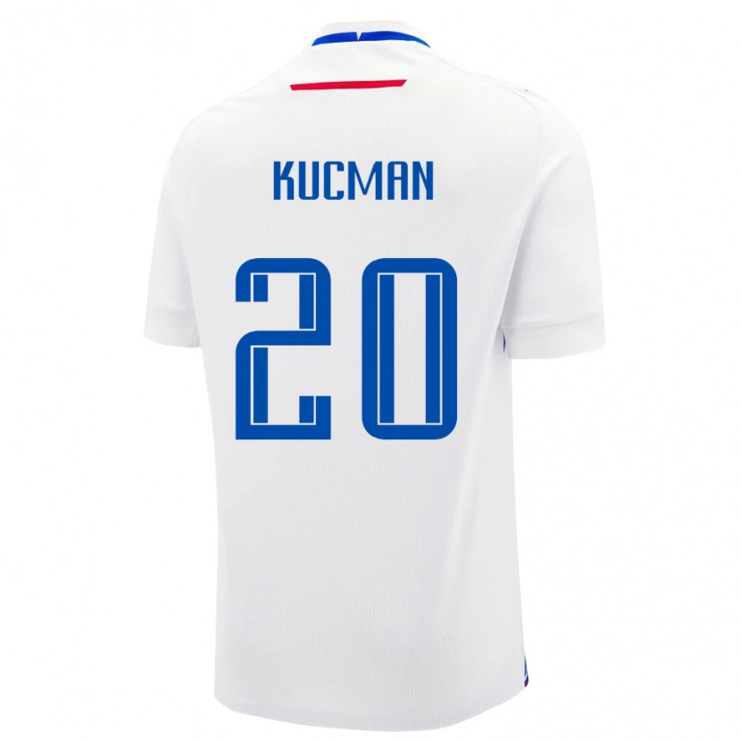 Danxen Mænd Slovakiet Marcel Kucman #20 Hvid Udebane Spillertrøjer 24-26 Trøje T-Shirt