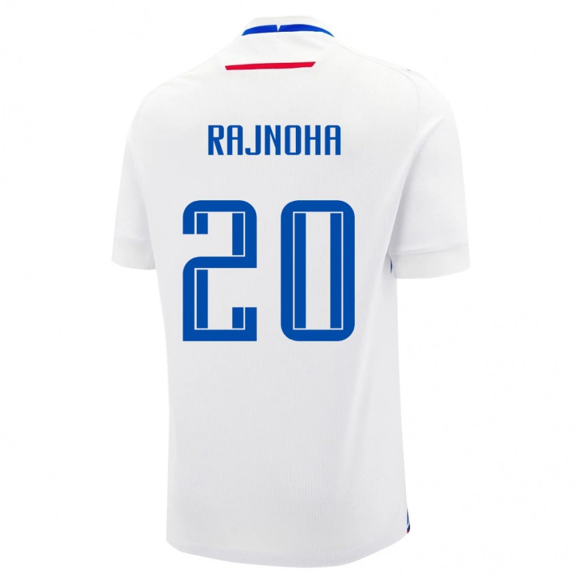 Danxen Mænd Slovakiet Adam Rajnoha #20 Hvid Udebane Spillertrøjer 24-26 Trøje T-Shirt