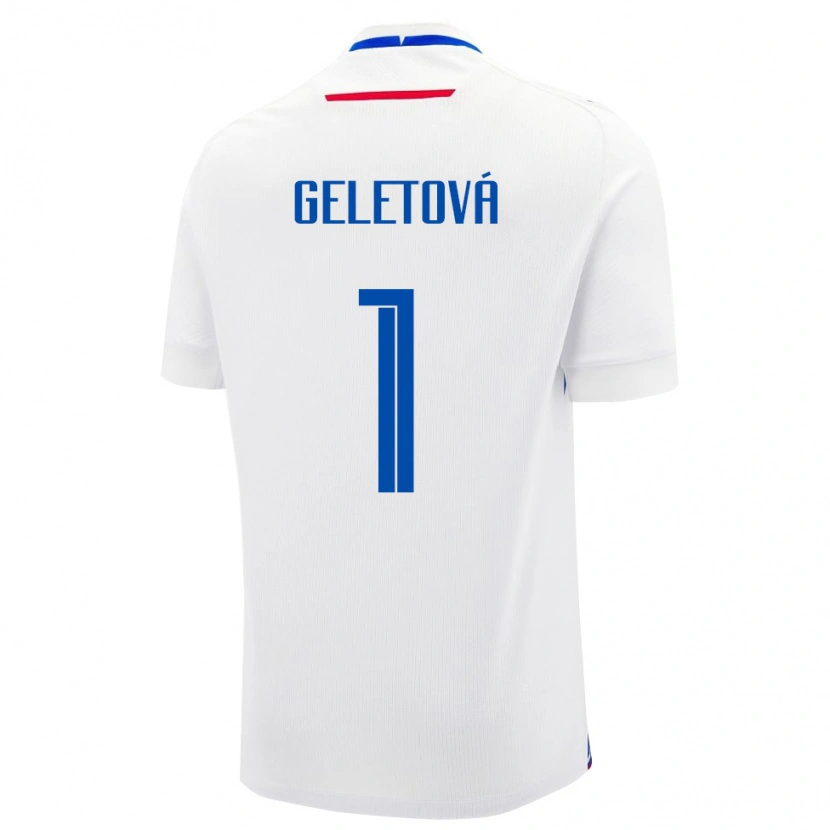 Danxen Mænd Slovakiet Martina Geletová #1 Hvid Udebane Spillertrøjer 24-26 Trøje T-Shirt