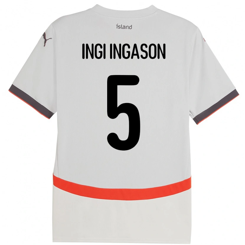 Danxen Mænd Island Sverrir Ingi Ingason #5 Hvid Udebane Spillertrøjer 24-26 Trøje T-Shirt