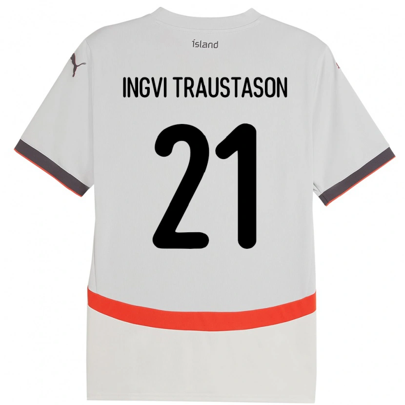 Danxen Mænd Island Arnór Ingvi Traustason #21 Hvid Udebane Spillertrøjer 24-26 Trøje T-Shirt