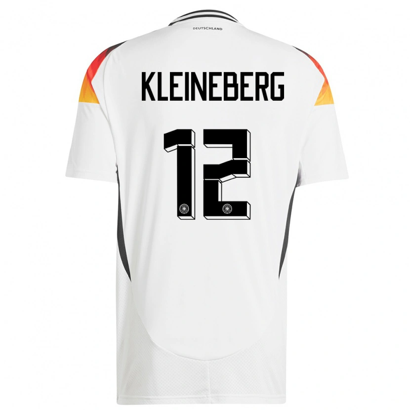 Danxen Kvinder Tyskland Philip Kleineberg #12 Hvid Hjemmebane Spillertrøjer 24-26 Trøje T-Shirt