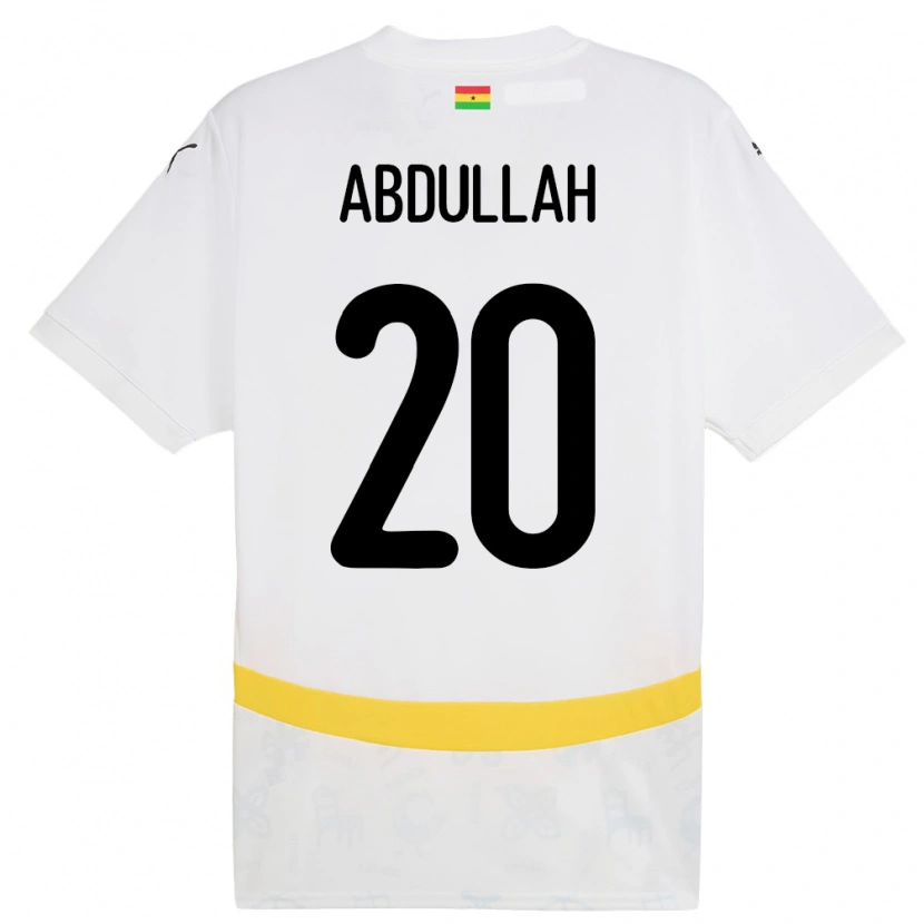 Danxen Kvinder Ghana Razak Abdullah #20 Hvid Hjemmebane Spillertrøjer 24-26 Trøje T-Shirt