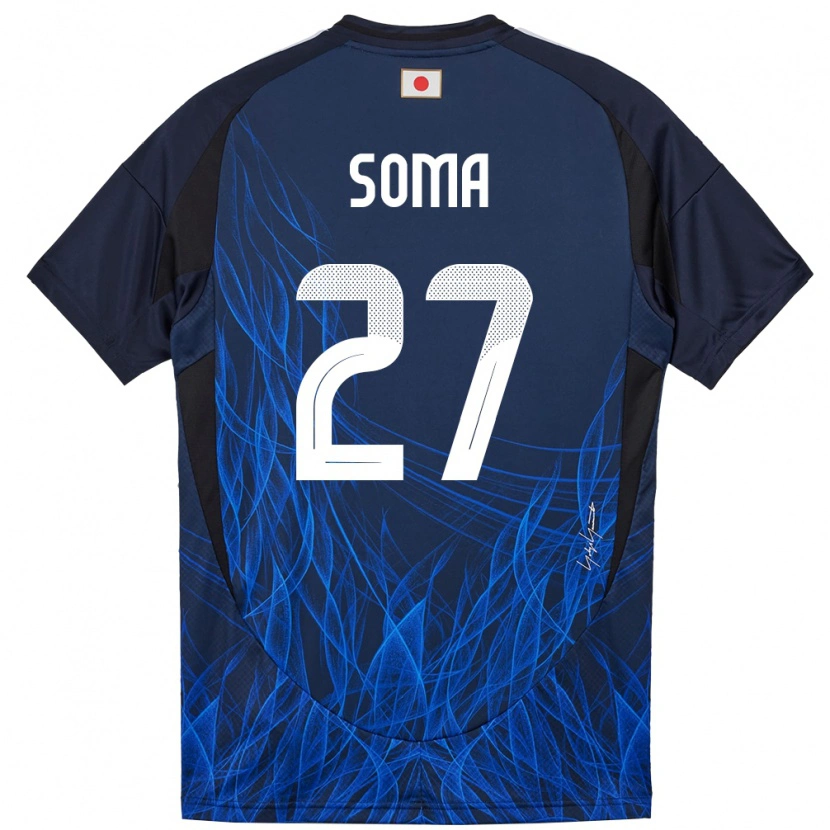 Danxen Kvinder Japan Yuki Soma #27 Mørkeblå Hjemmebane Spillertrøjer 24-26 Trøje T-Shirt