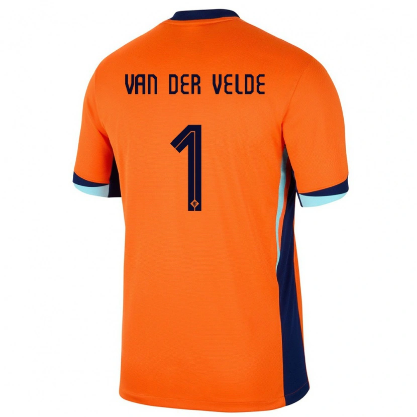 Danxen Kvinder Holland Valentijn Van Der Velde #1 Orange Hjemmebane Spillertrøjer 24-26 Trøje T-Shirt