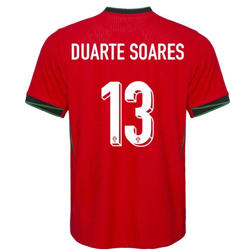 Danxen Kvinder Portugal Duarte Soares #13 Rød Hjemmebane Spillertrøjer 24-26 Trøje T-Shirt