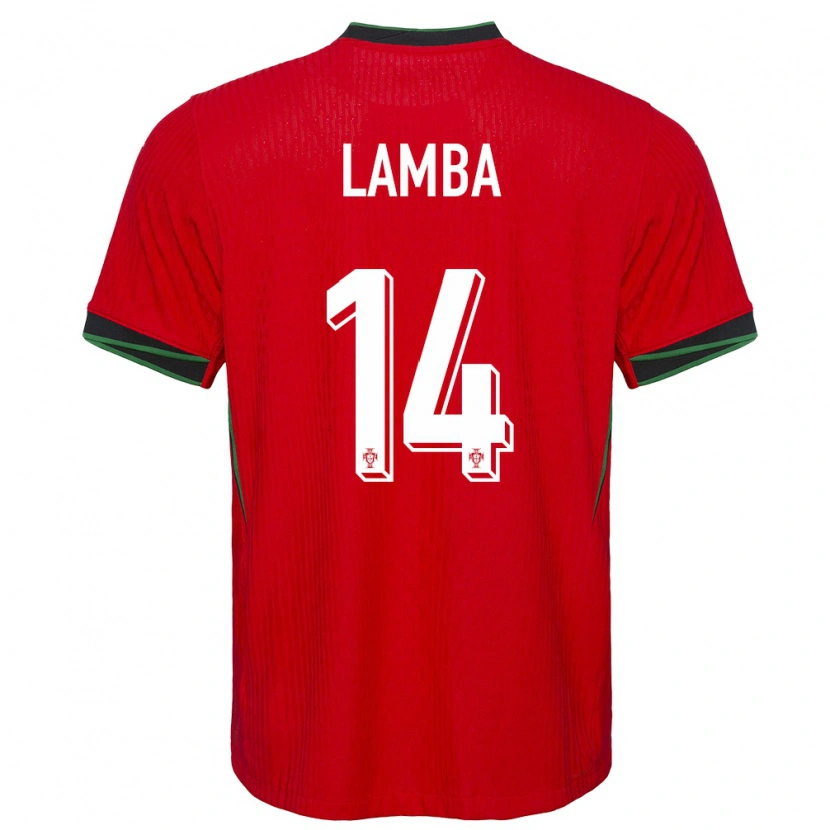 Danxen Kvinder Portugal Chico Lamba #14 Rød Hjemmebane Spillertrøjer 24-26 Trøje T-Shirt