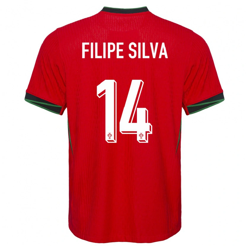 Danxen Kvinder Portugal Filipe Silva #14 Rød Hjemmebane Spillertrøjer 24-26 Trøje T-Shirt