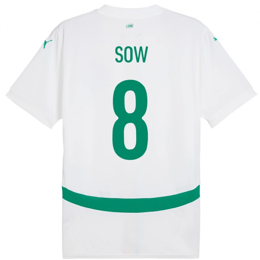 Danxen Kvinder Senegal Mbayang Sow #8 Hvid Hjemmebane Spillertrøjer 24-26 Trøje T-Shirt