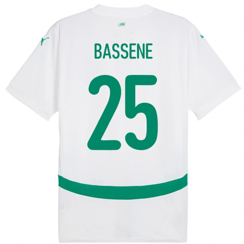 Danxen Kvinder Senegal Pascaline Bassene #25 Hvid Hjemmebane Spillertrøjer 24-26 Trøje T-Shirt