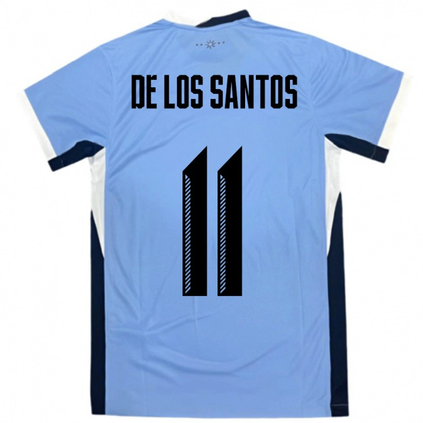 Danxen Kvinder Uruguay Juan Cruz De Los Santos #11 Hvid Sort Hjemmebane Spillertrøjer 24-26 Trøje T-Shirt