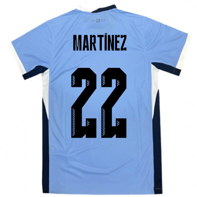 Danxen Kvinder Uruguay Fredy Martínez #22 Hvid Sort Hjemmebane Spillertrøjer 24-26 Trøje T-Shirt