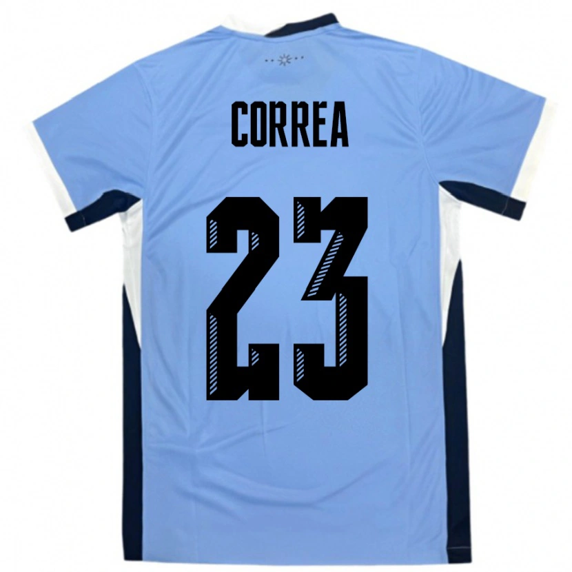 Danxen Kvinder Uruguay Fabrizio Correa #23 Hvid Sort Hjemmebane Spillertrøjer 24-26 Trøje T-Shirt