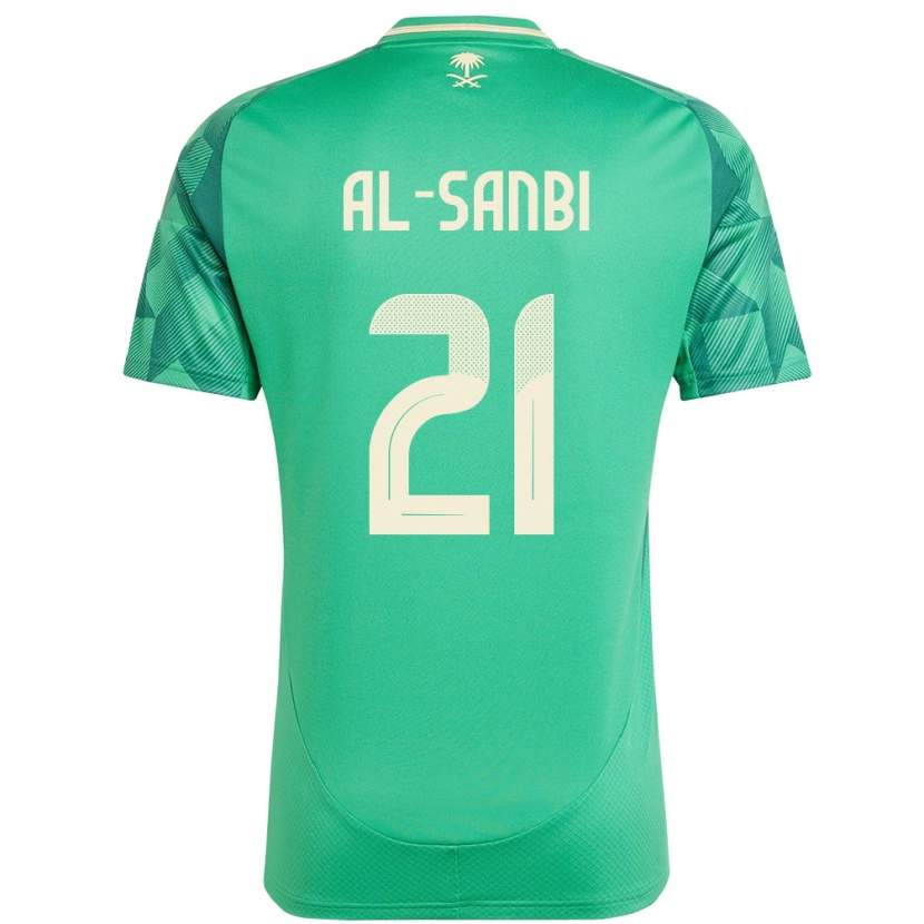 Danxen Kvinder Saudi-Arabien Abdulrahman Al-Sanbi #21 Grøn Hjemmebane Spillertrøjer 24-26 Trøje T-Shirt