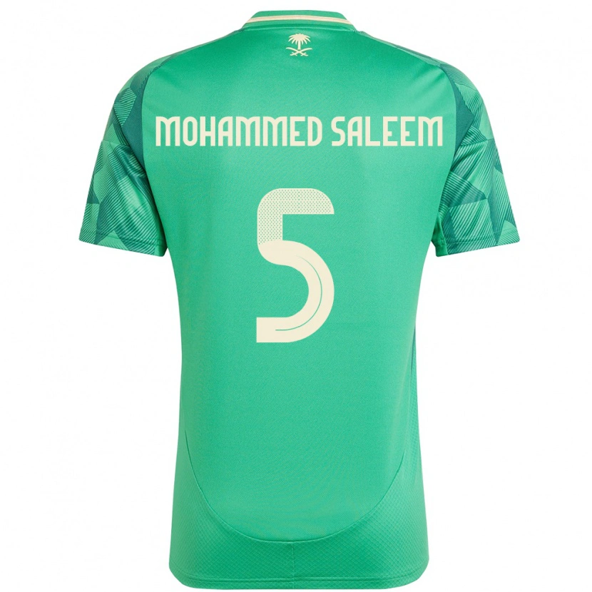 Danxen Kvinder Saudi-Arabien Moayad Mohammed Saleem #5 Grøn Hjemmebane Spillertrøjer 24-26 Trøje T-Shirt