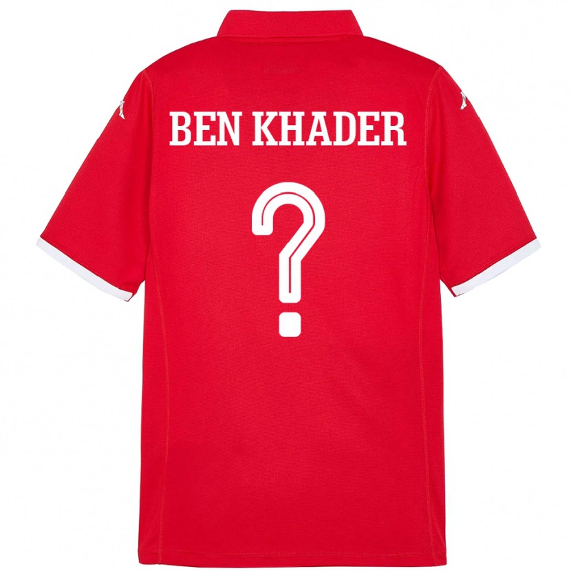 Danxen Kvinder Tunesien Chaouki Ben Khader #0 Rød Hjemmebane Spillertrøjer 24-26 Trøje T-Shirt