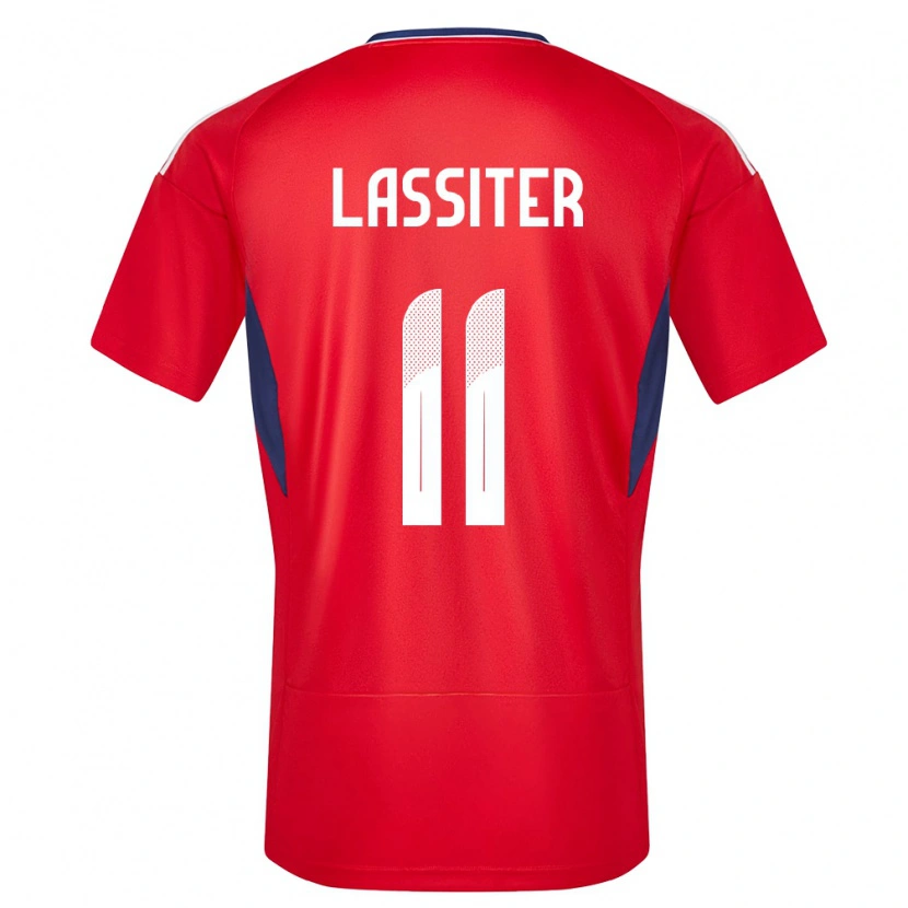 Danxen Kvinder Costa Rica Ariel Lassiter #11 Rød Hjemmebane Spillertrøjer 24-26 Trøje T-Shirt