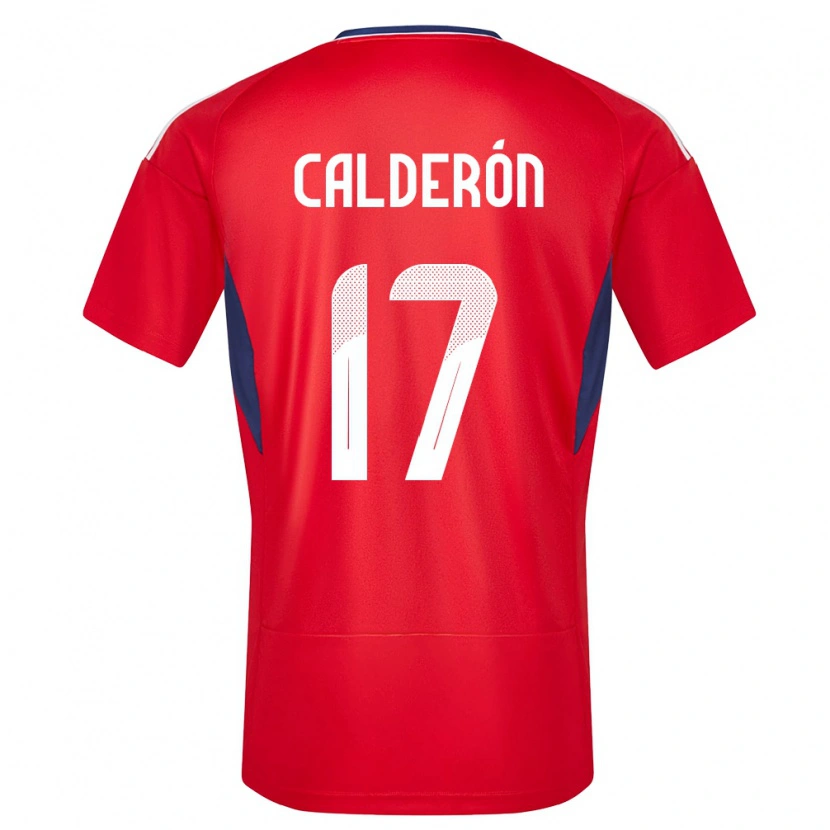 Danxen Kvinder Costa Rica Brayan Calderón #17 Rød Hjemmebane Spillertrøjer 24-26 Trøje T-Shirt