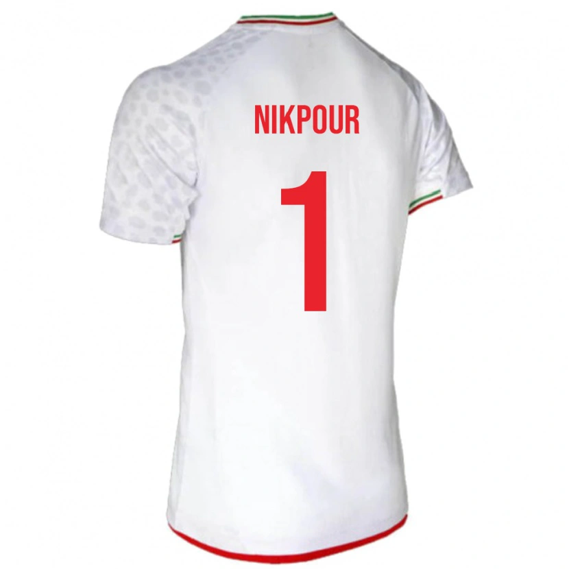 Danxen Kvinder Iran Amirhossein Nikpour #1 Hvid Hjemmebane Spillertrøjer 24-26 Trøje T-Shirt