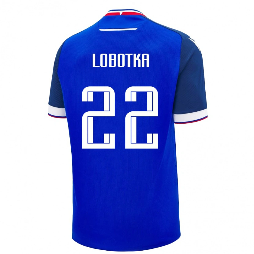 Danxen Kvinder Slovakiet Stanislav Lobotka #22 Blå Hjemmebane Spillertrøjer 24-26 Trøje T-Shirt