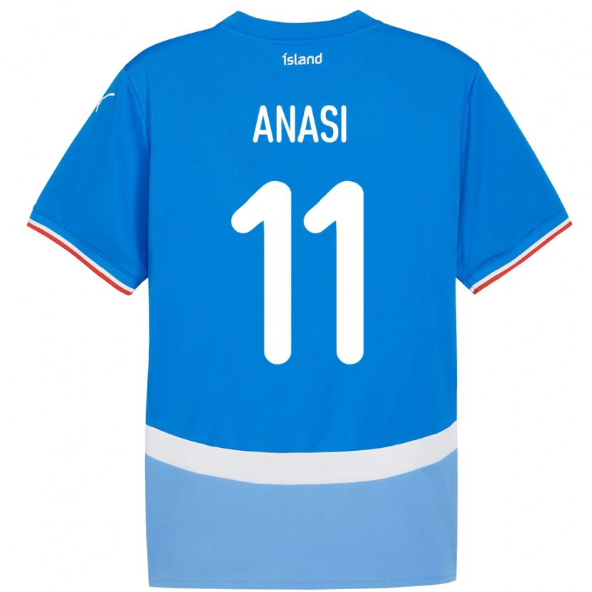 Danxen Kvinder Island Natasha Anasi #11 Blå Hjemmebane Spillertrøjer 24-26 Trøje T-Shirt