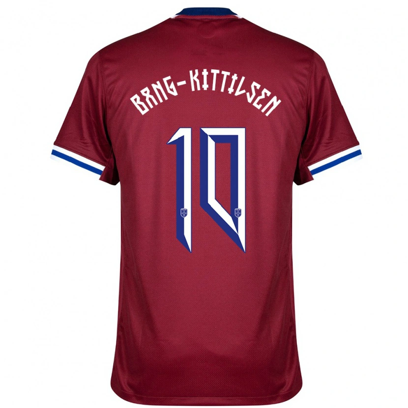 Danxen Kvinder Norge Bork Bang-Kittilsen #10 Rød Blå Hvid Hjemmebane Spillertrøjer 24-26 Trøje T-Shirt