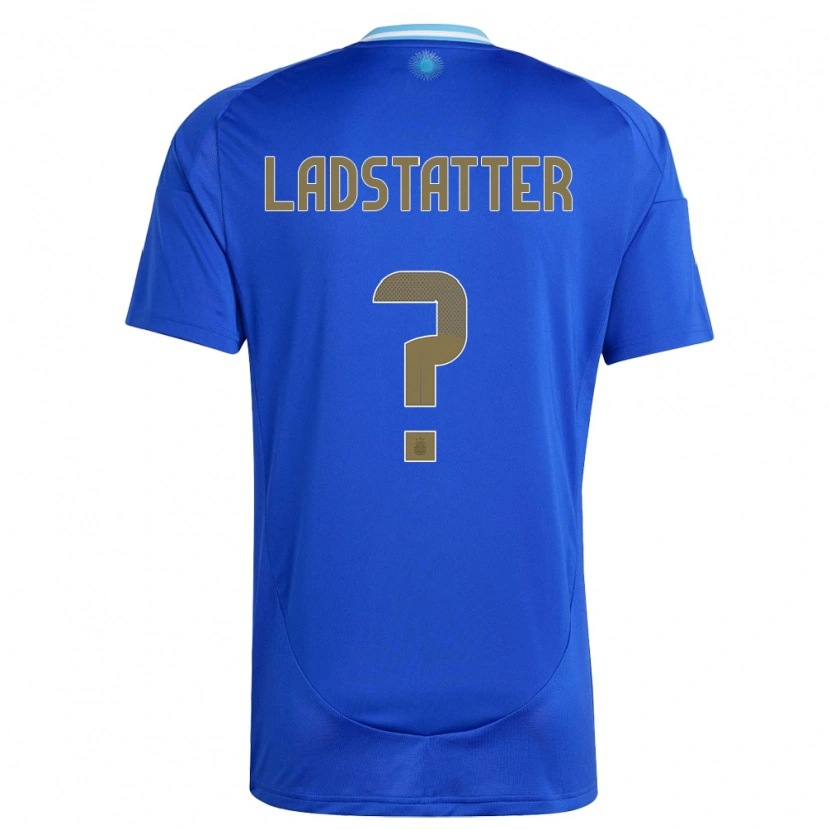 Danxen Kvinder Argentina Agustín Ladstatter #0 Blå Udebane Spillertrøjer 24-26 Trøje T-Shirt