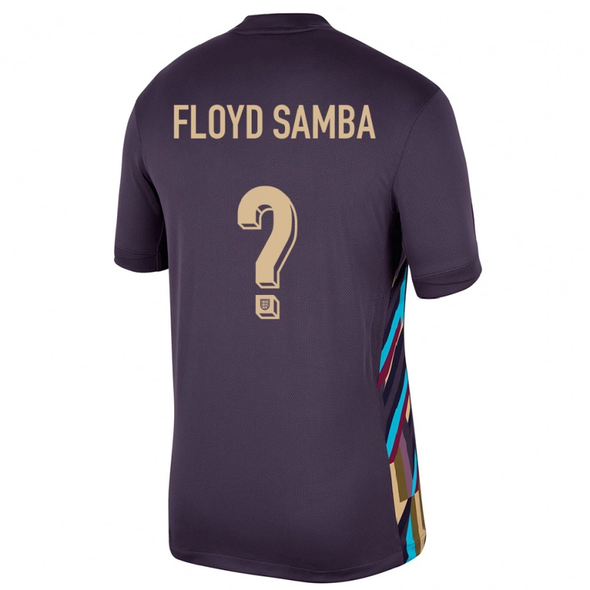 Danxen Kvinder England Floyd Samba #0 Mørk Rosin Udebane Spillertrøjer 24-26 Trøje T-Shirt