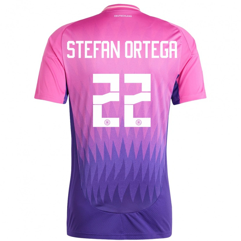 Danxen Kvinder Tyskland Stefan Ortega #22 Pink Lilla Udebane Spillertrøjer 24-26 Trøje T-Shirt