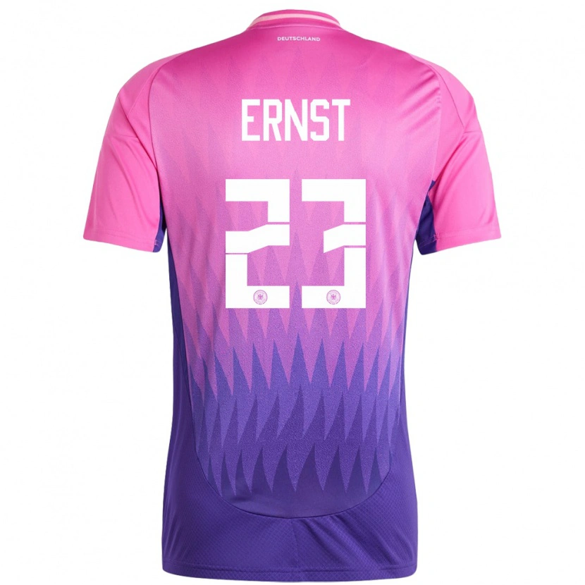 Danxen Kvinder Tyskland Tjark Ernst #23 Pink Lilla Udebane Spillertrøjer 24-26 Trøje T-Shirt