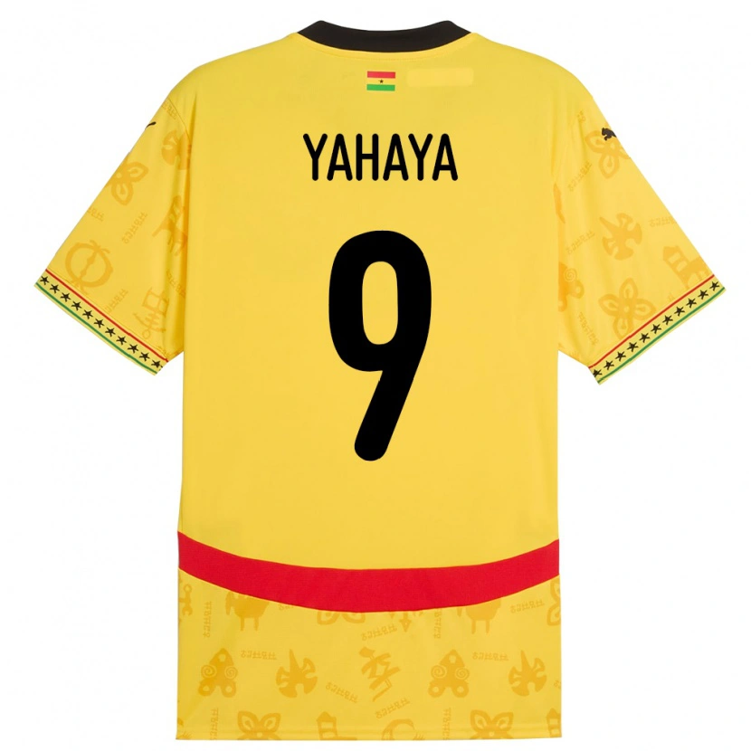 Danxen Kvinder Ghana Mohammed Yahaya #9 Gul Udebane Spillertrøjer 24-26 Trøje T-Shirt