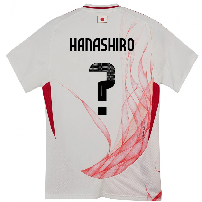 Danxen Kvinder Japan Rinto Hanashiro #0 Hvid Udebane Spillertrøjer 24-26 Trøje T-Shirt