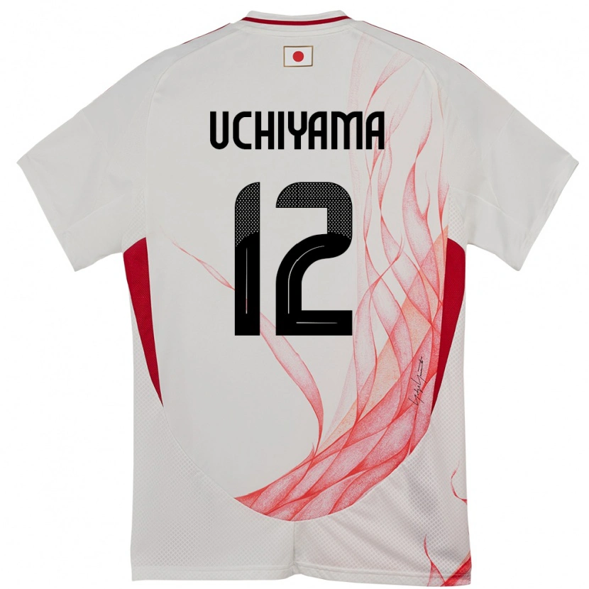 Danxen Kvinder Japan Shota Uchiyama #12 Hvid Udebane Spillertrøjer 24-26 Trøje T-Shirt