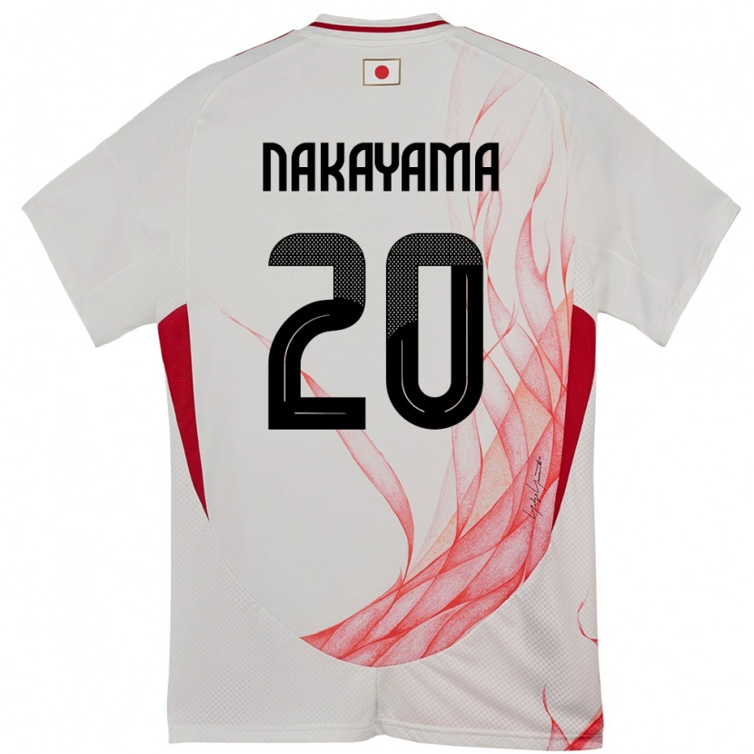 Danxen Kvinder Japan Yuta Nakayama #20 Hvid Udebane Spillertrøjer 24-26 Trøje T-Shirt