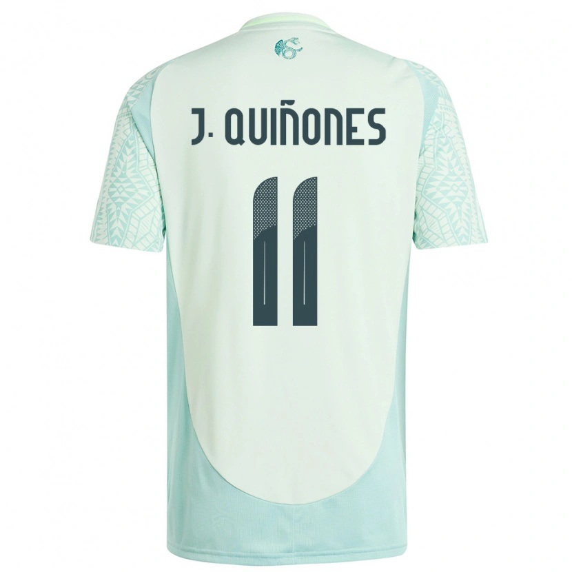 Danxen Kvinder Mexico Julián Quiñones #11 Linen Grøn Udebane Spillertrøjer 24-26 Trøje T-Shirt