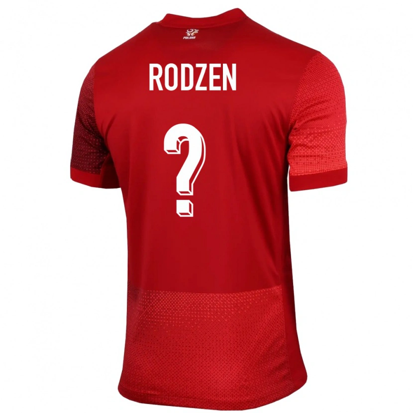 Danxen Kvinder Polen Aleksander Rodzen #0 Rød Udebane Spillertrøjer 24-26 Trøje T-Shirt