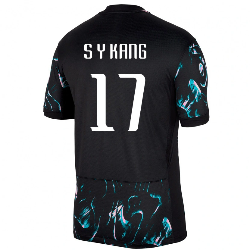 Danxen Kvinder Sydkorea Kang Sang Yun #17 Sort Udebane Spillertrøjer 24-26 Trøje T-Shirt