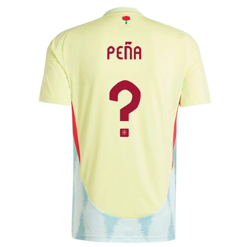 Danxen Kvinder Spanien Pablo Peña #0 Gul Udebane Spillertrøjer 24-26 Trøje T-Shirt