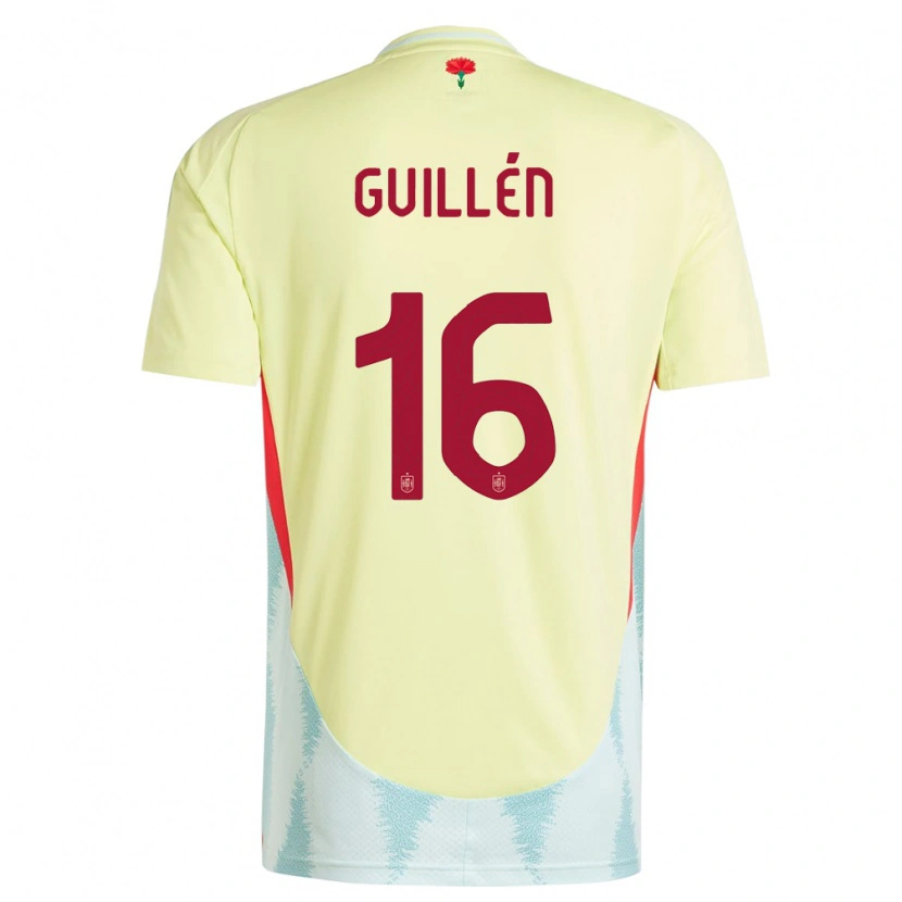 Danxen Kvinder Spanien Nico Guillén #16 Gul Udebane Spillertrøjer 24-26 Trøje T-Shirt