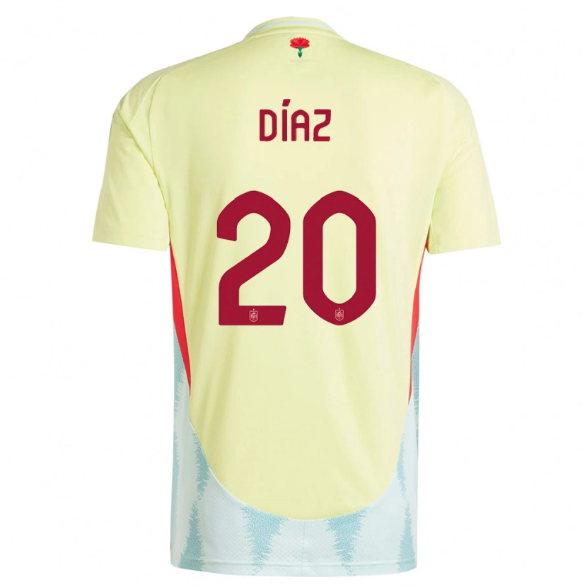 Danxen Kvinder Spanien Mario Díaz #20 Gul Udebane Spillertrøjer 24-26 Trøje T-Shirt