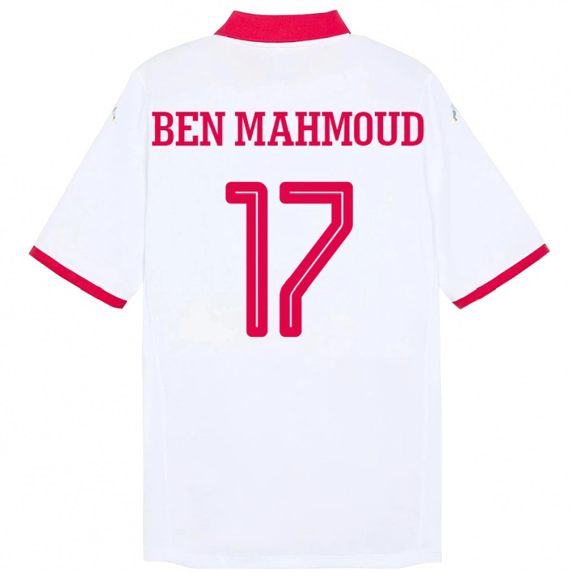 Danxen Kvinder Tunesien Yessine Ben Mahmoud #17 Hvid Udebane Spillertrøjer 24-26 Trøje T-Shirt