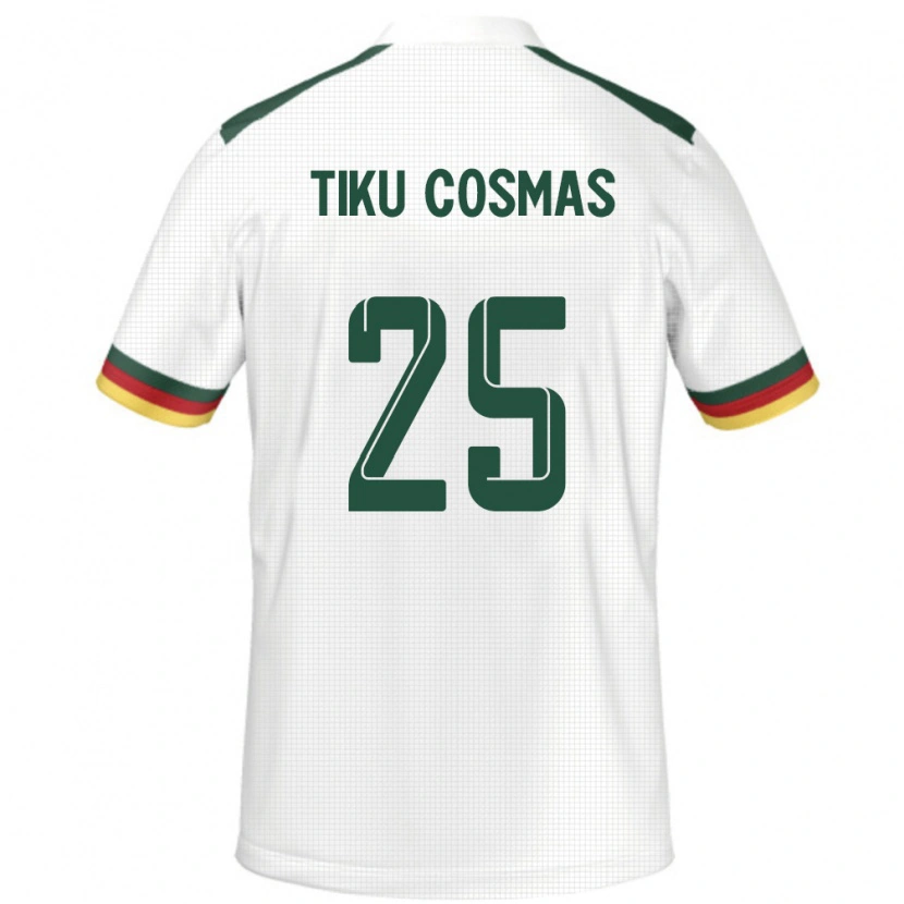 Danxen Kvinder Cameroun Ayuck Tiku Cosmas #25 Hvid Udebane Spillertrøjer 24-26 Trøje T-Shirt